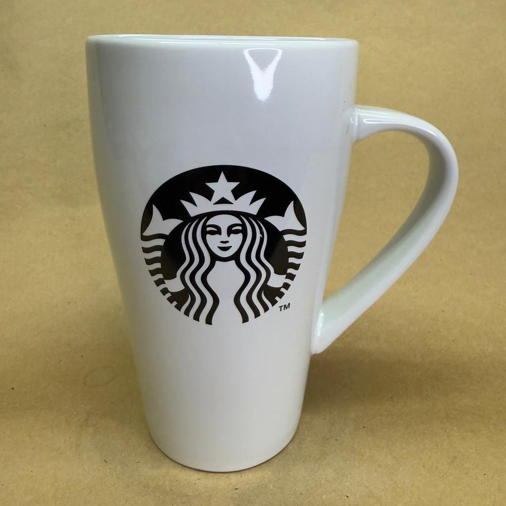 Starbucks White with Black Siren Tall Mug-2014