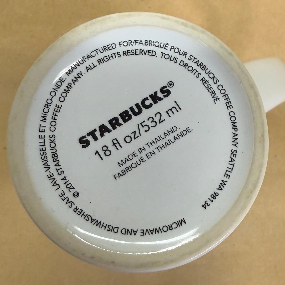 Starbucks White with Black Siren Tall Mug-2014