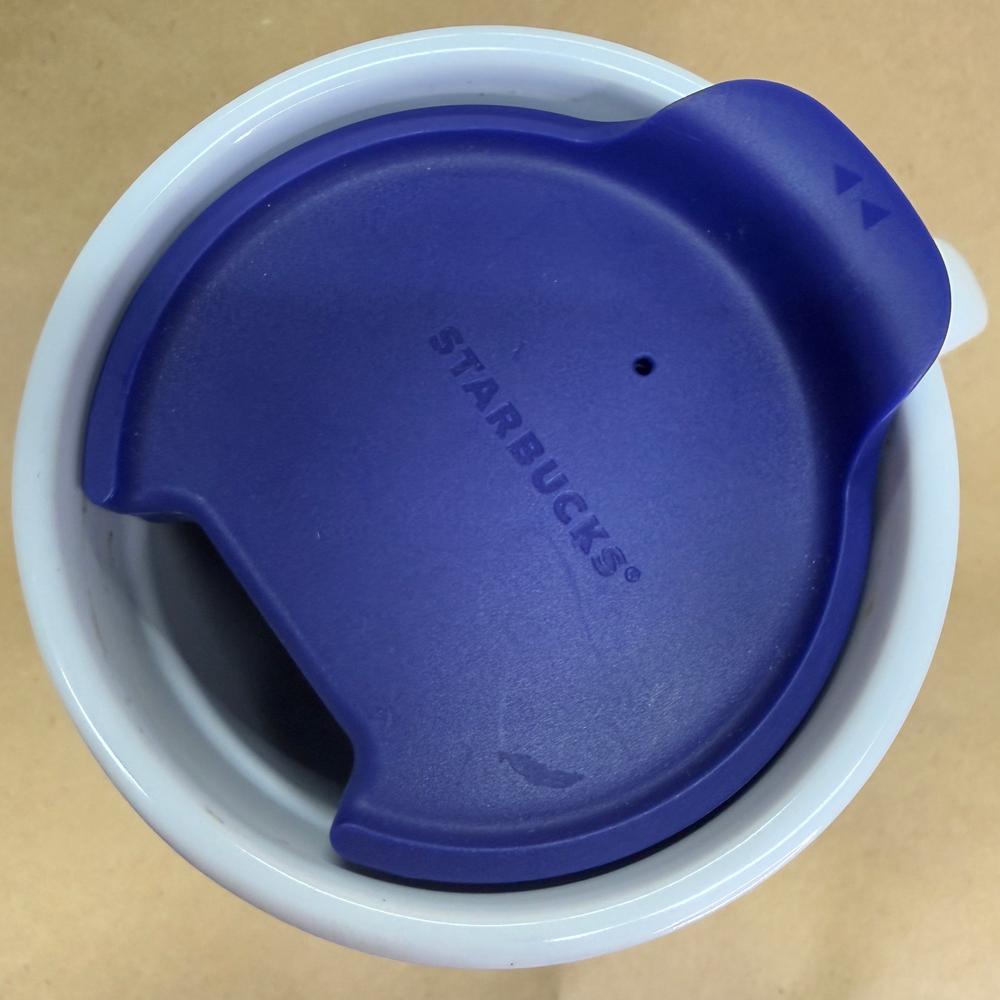 Starbucks White with Embossed Black Siren Tall Mug-2013