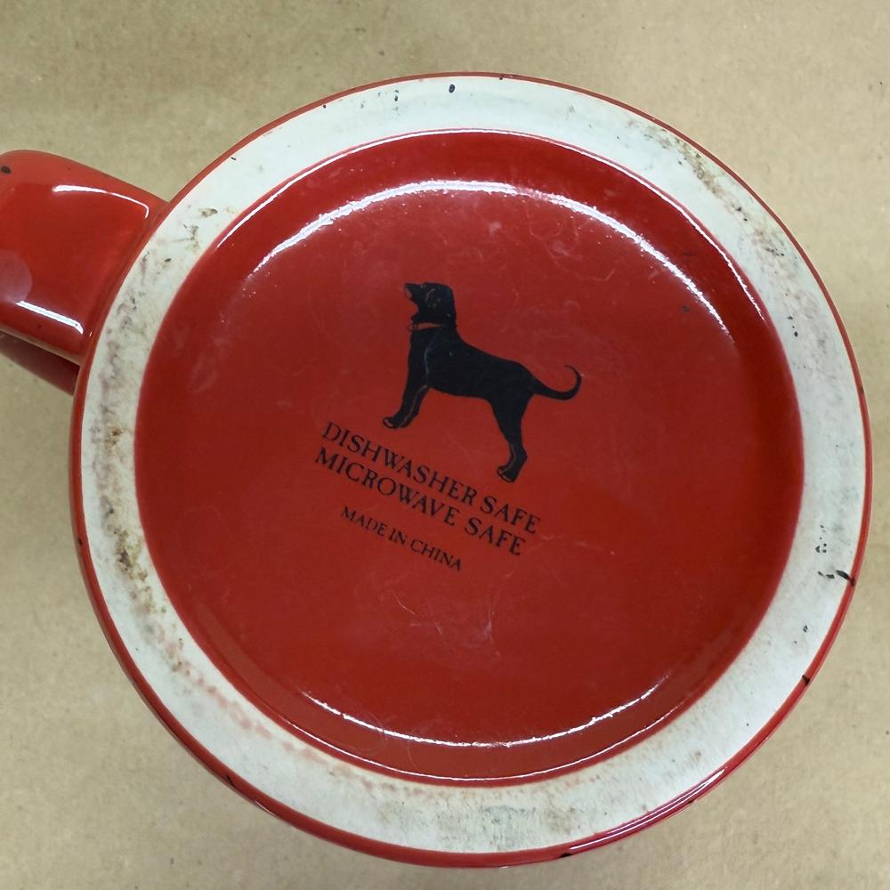 The Black Dog Martha's Vineyard Red Speckled Heavy Mug