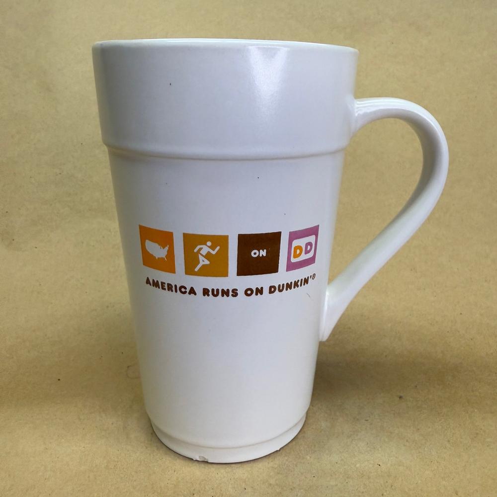 Dunkin Donuts Tall White Mug-2012