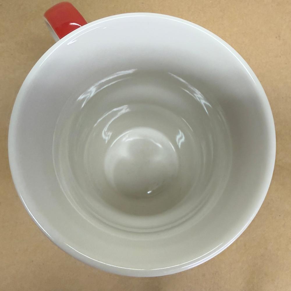 Pier 1 Tall White with Multi-Colored Polka Dots Mug