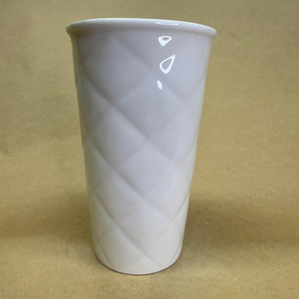Starbucks White Quilted Siren Tumbler-2012
