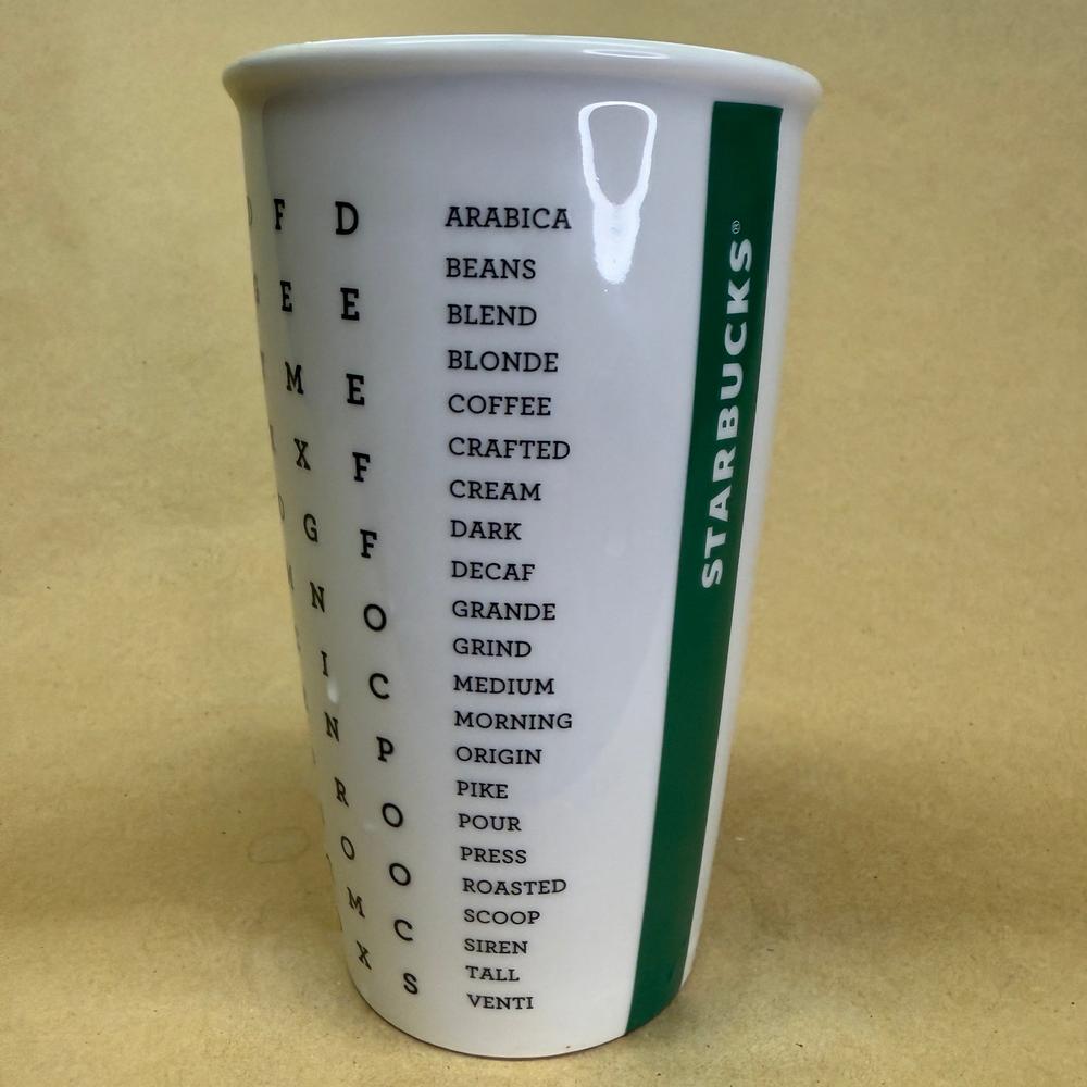 Starbucks Word Search Puzzle Tumbler-2016