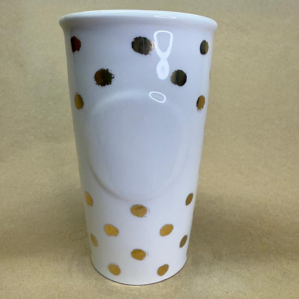 Starbucks Gold Polka Dot Tumbler-2014