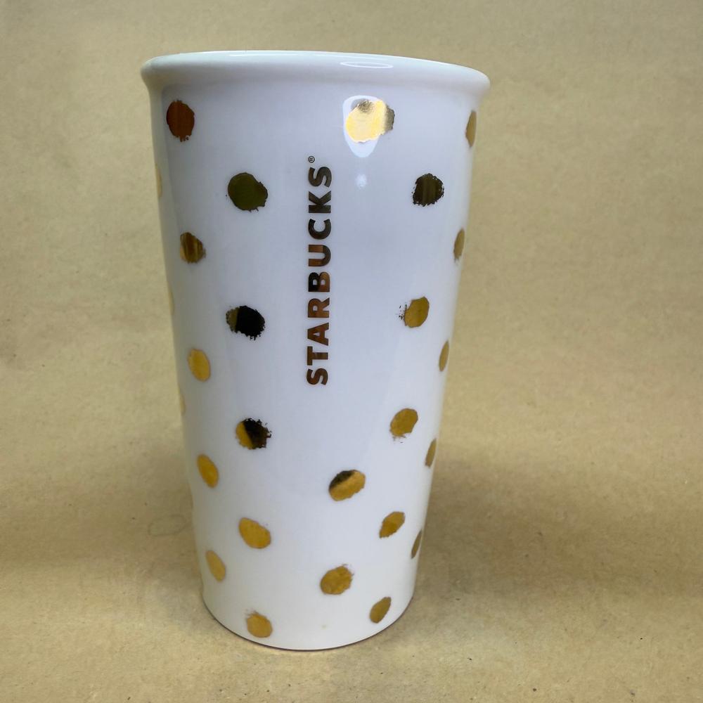 Starbucks Gold Polka Dot Tumbler-2014