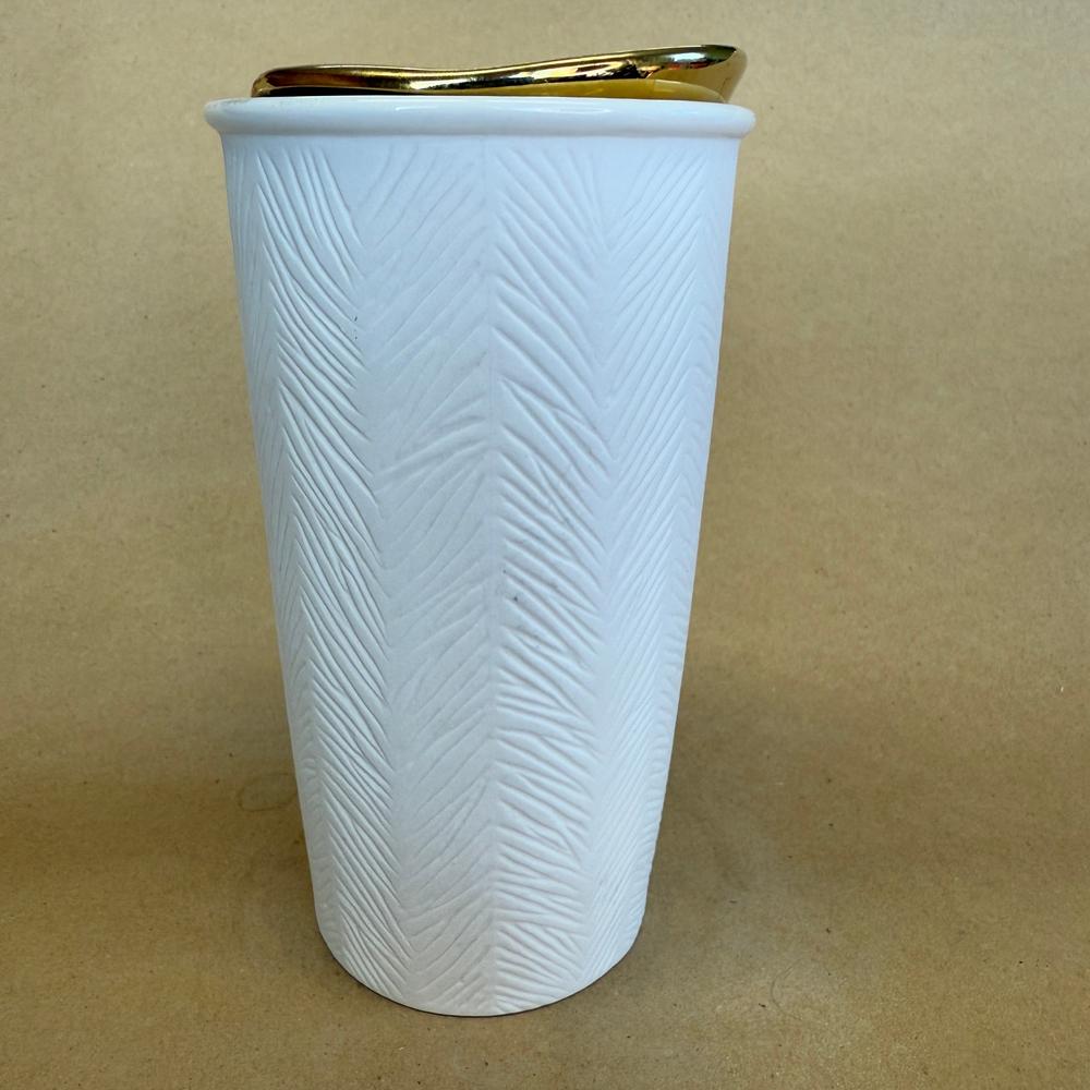 Starbucks Gold Dot Matte White Textured Tumbler-2015