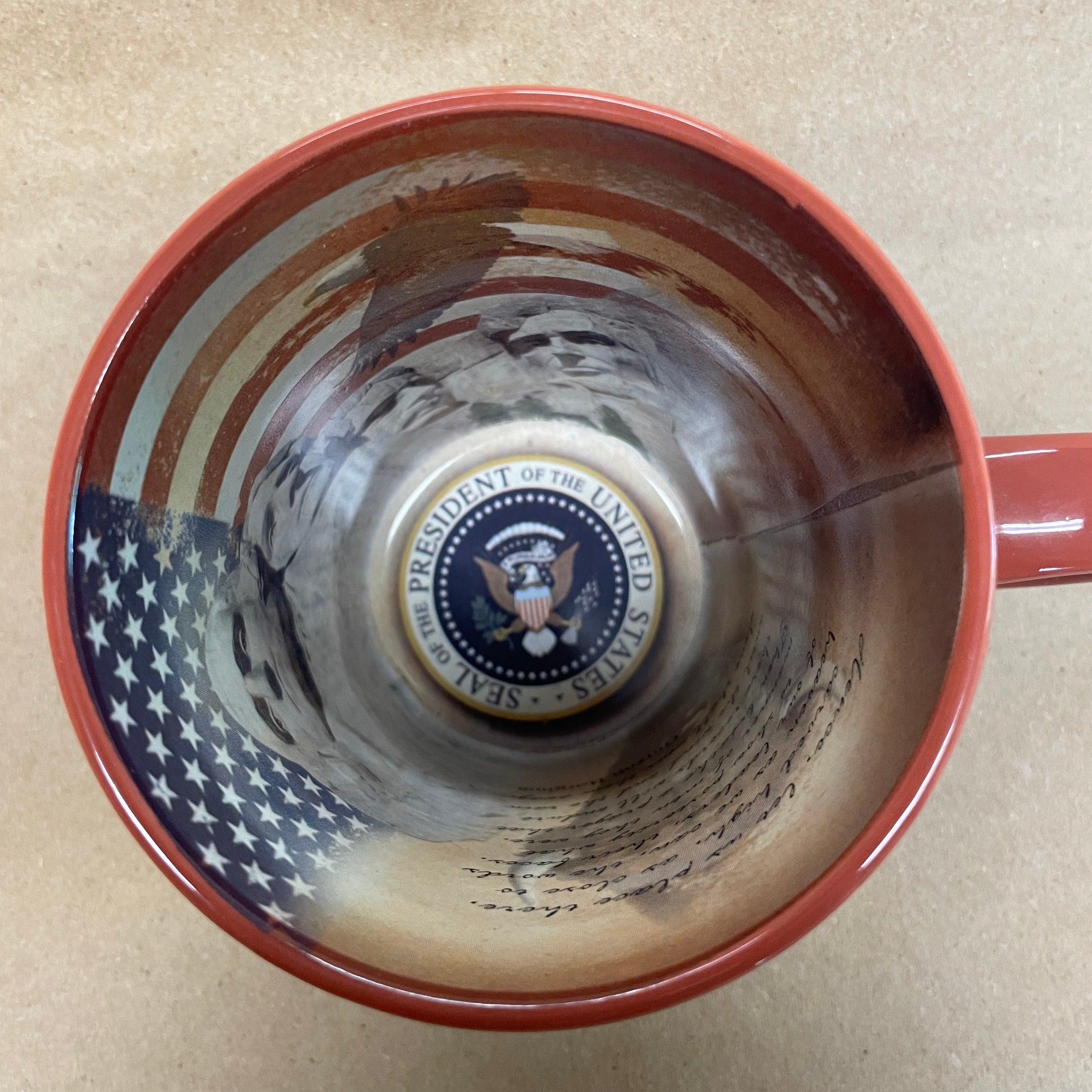 Mount Rushmore Graphic Inside Mug