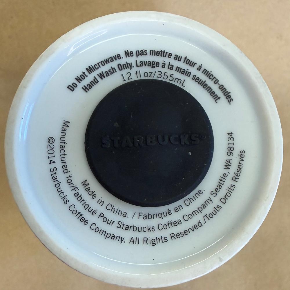 Starbucks White with Green Siren Order Ceramic Tumbler-2014