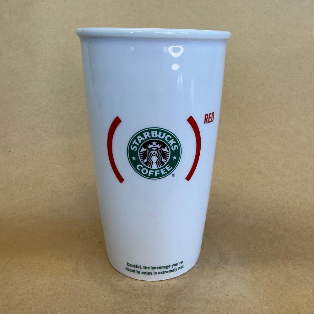 Starbucks White Product Red Hope Ceramic Tumbler-2010