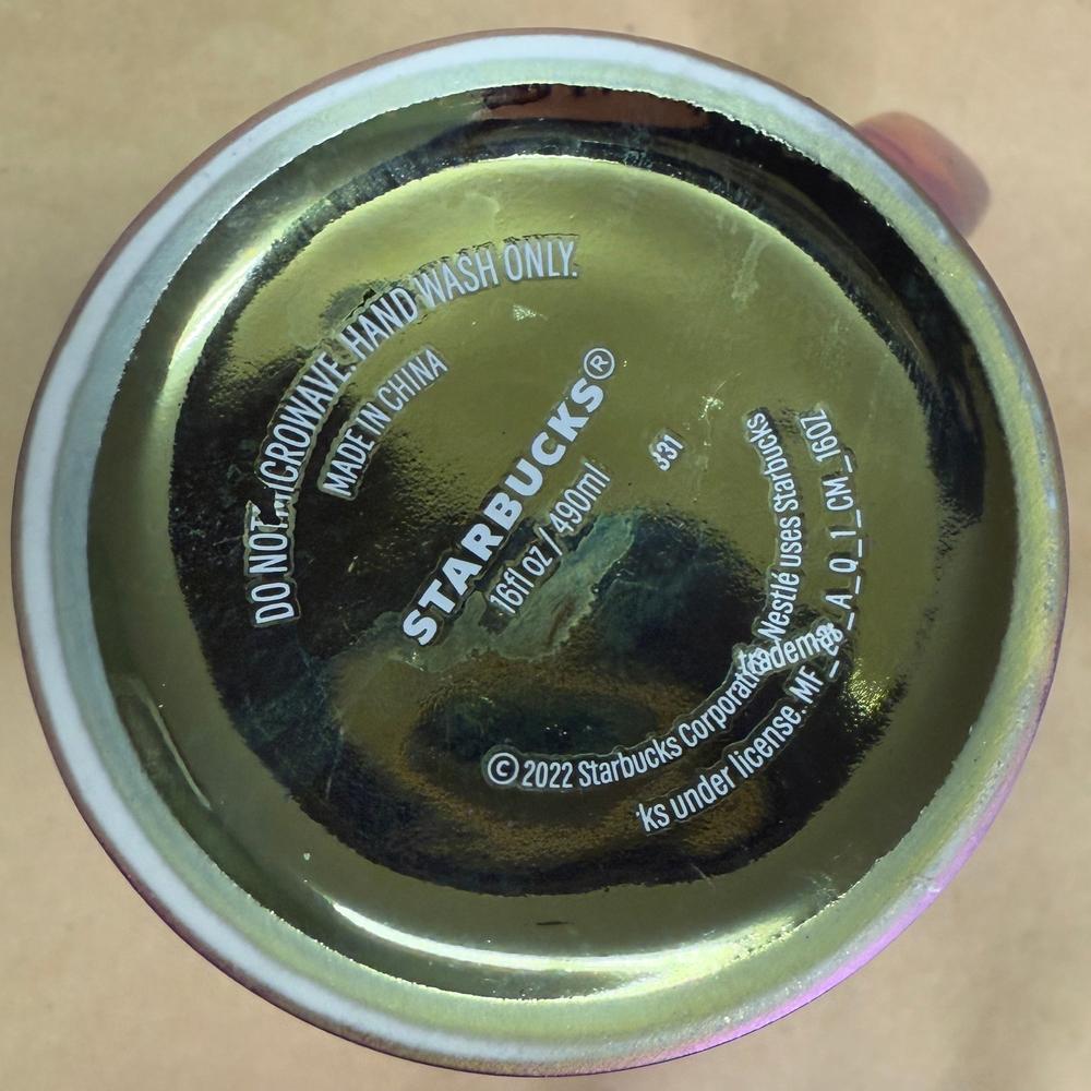 Starbucks Iridescent Rainbow/Oil Slick Tall Mug-2022
