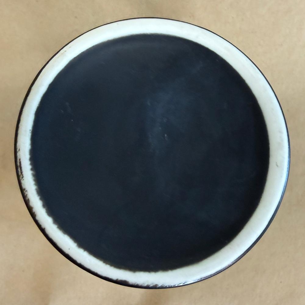 Caribou Coffee Tall Two Toned Cream and Black Mug