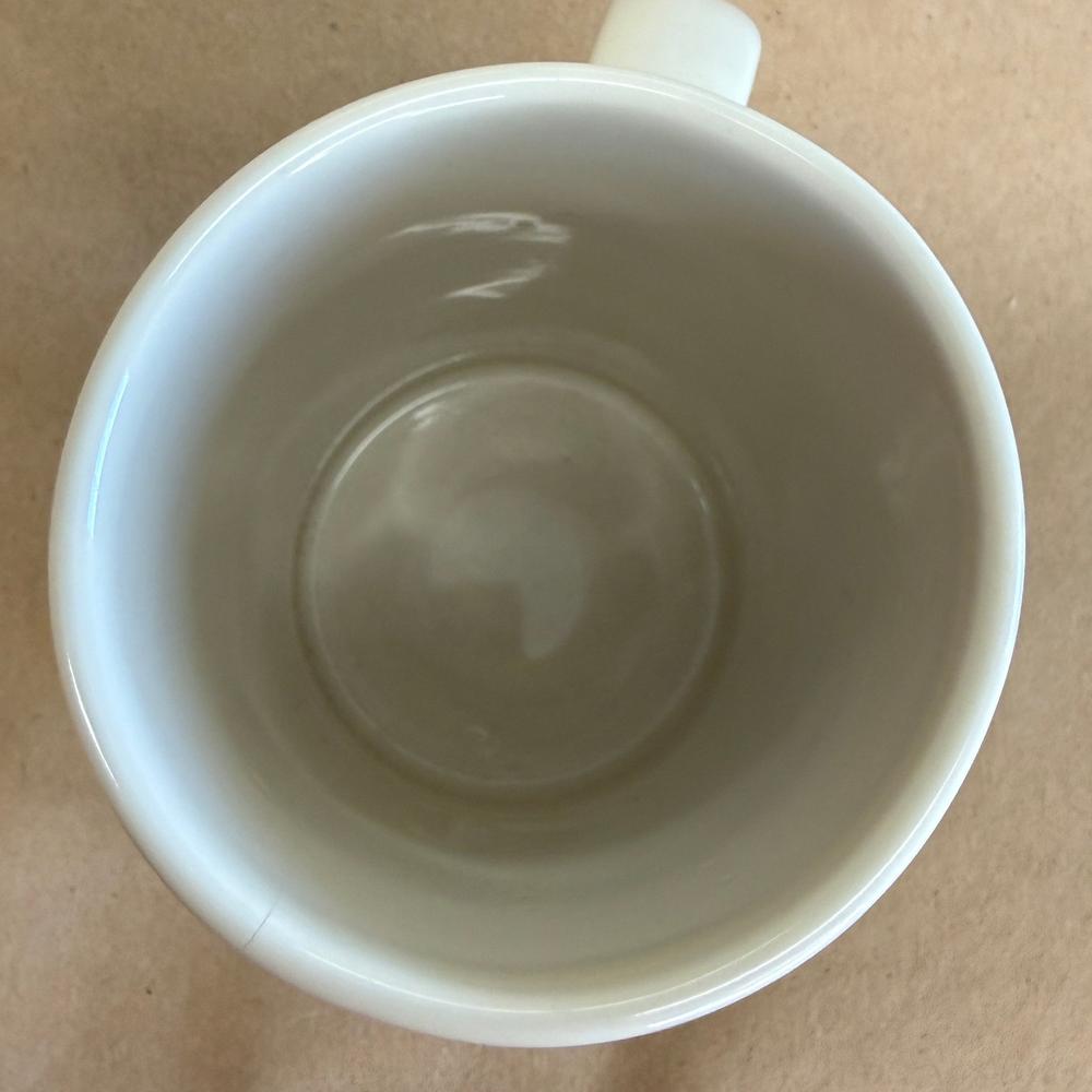 Caribou Coffee Tall Two Toned Cream and Black Mug