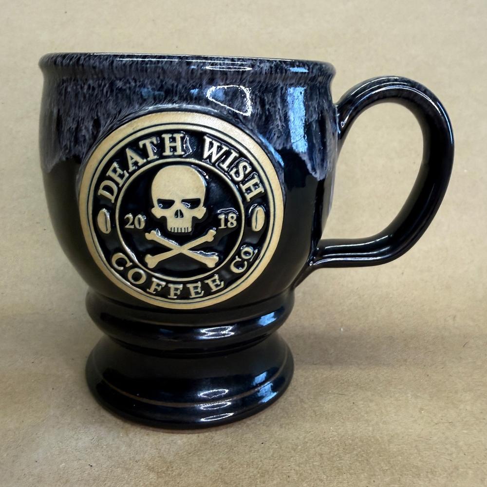 Death Wish Coffee Skull and Crossbones Deneen Pottery Mug-2018
