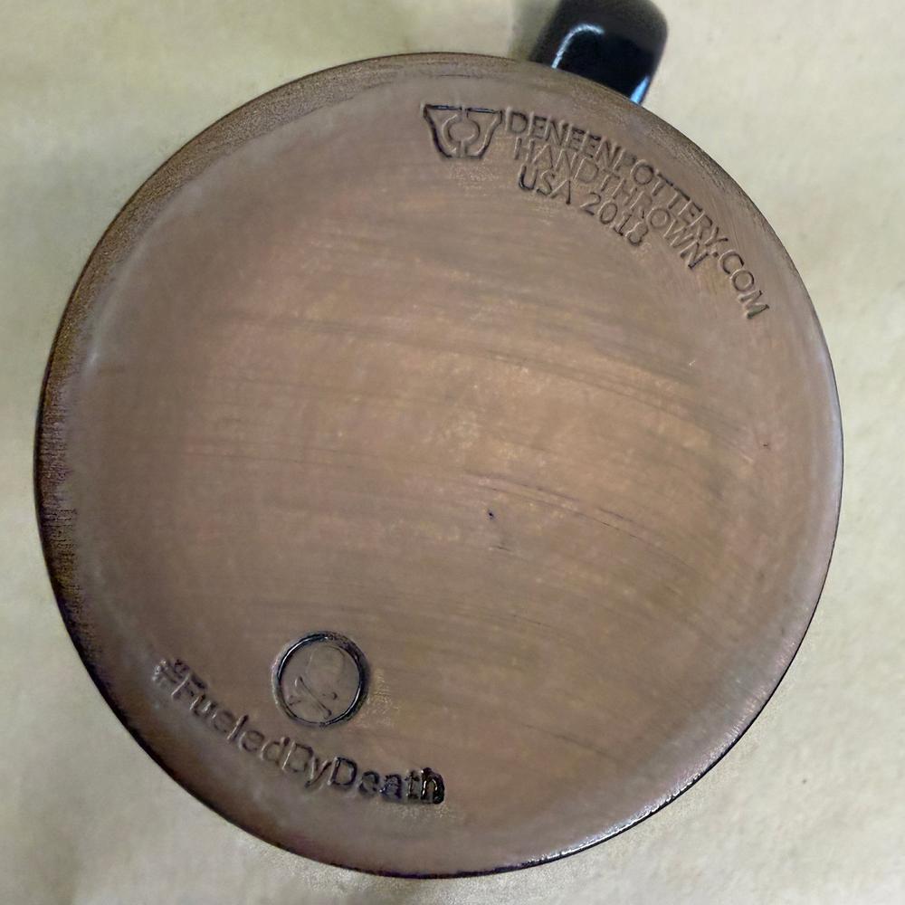 Death Wish Coffee Skull and Crossbones Deneen Pottery Mug-2018