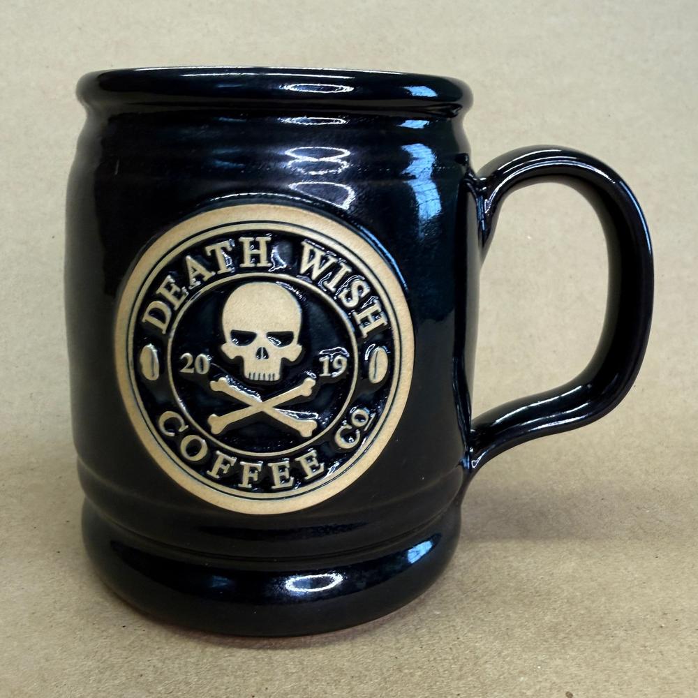 Death Wish Coffee Skull and Crossbones Deneen Pottery Mug-2019