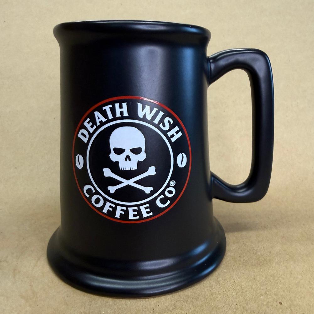 Death Wish Coffee Logo Black Stein Shaped Mug