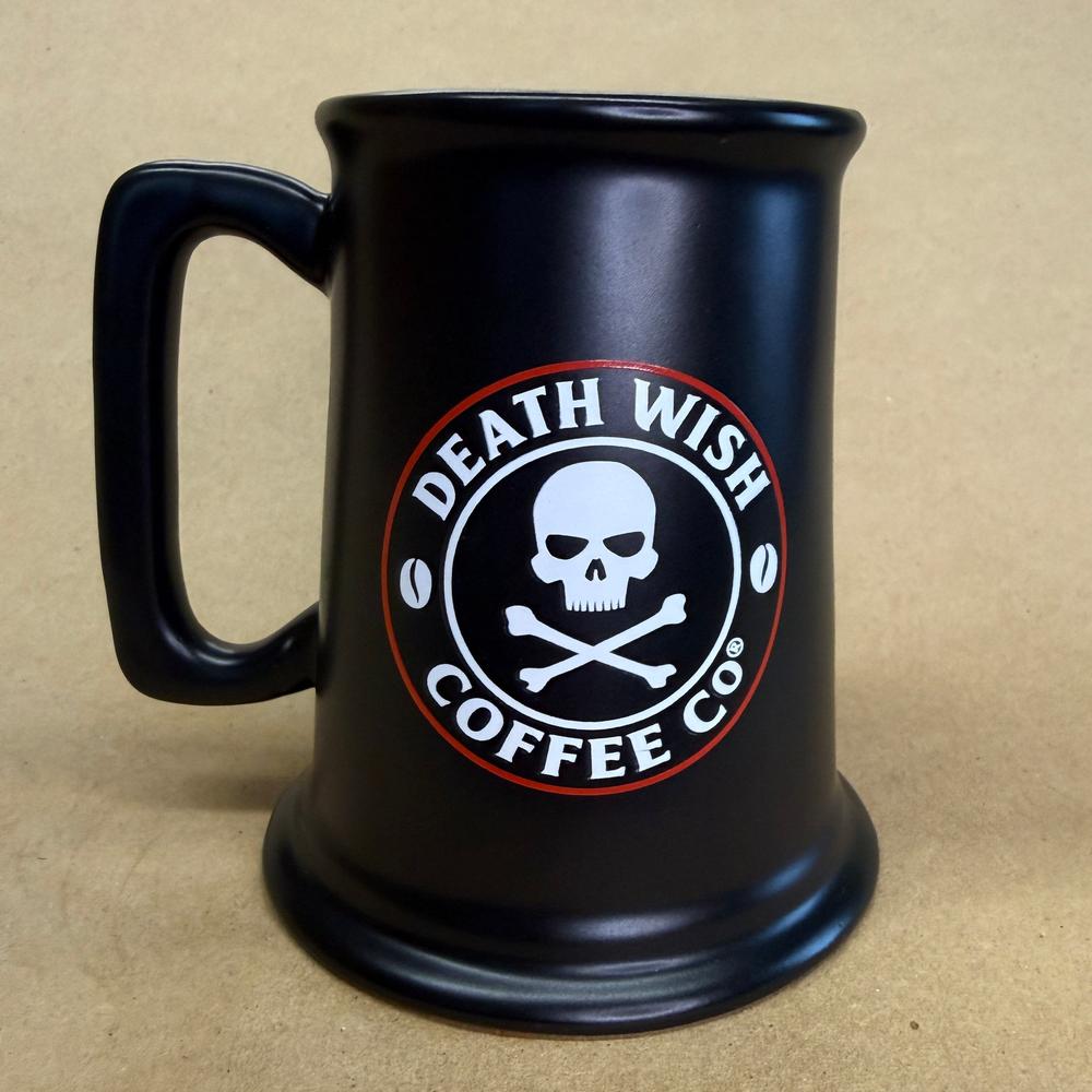 Death Wish Coffee Logo Black Stein Shaped Mug