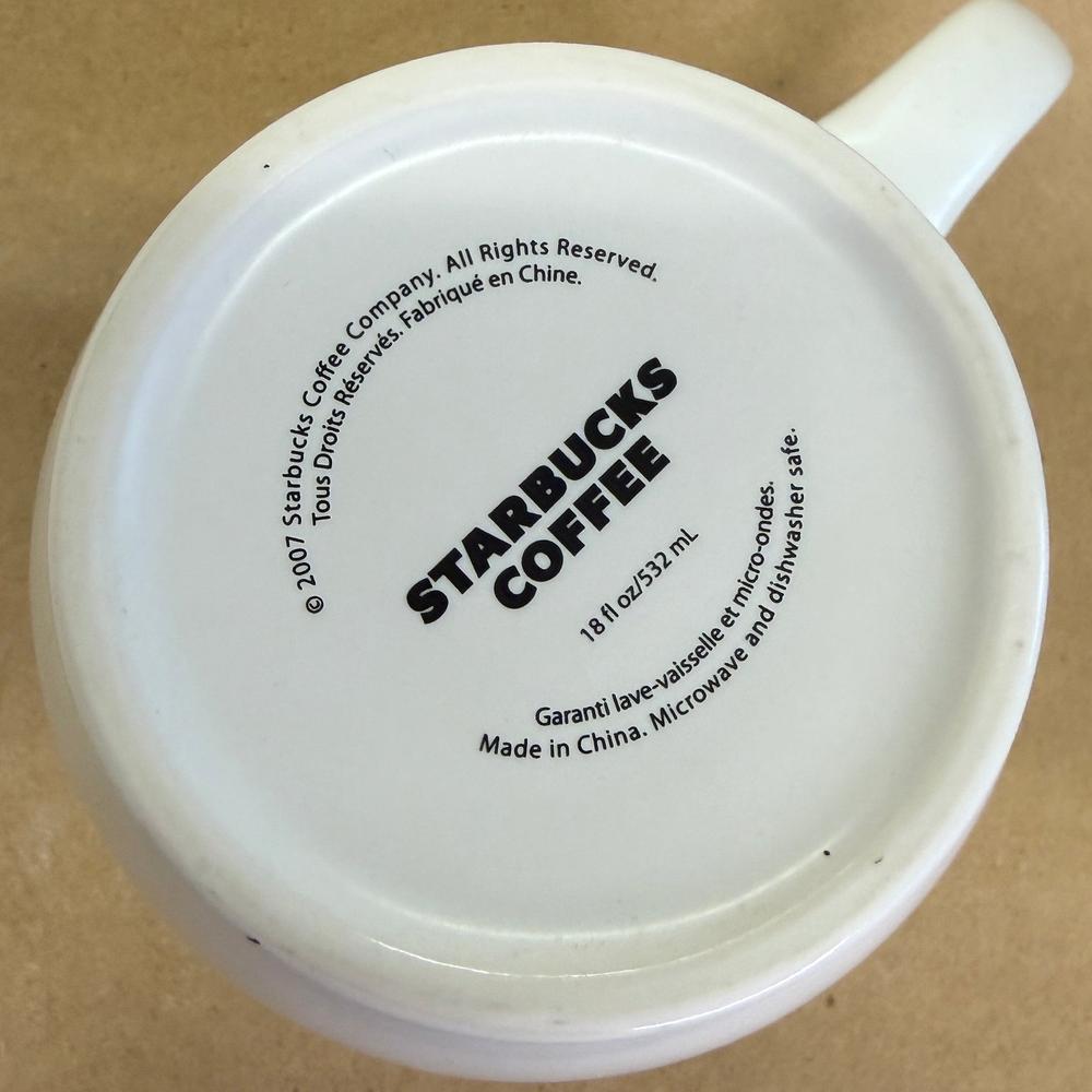 Starbucks White Est. 1971 Green Inside Mug-2007