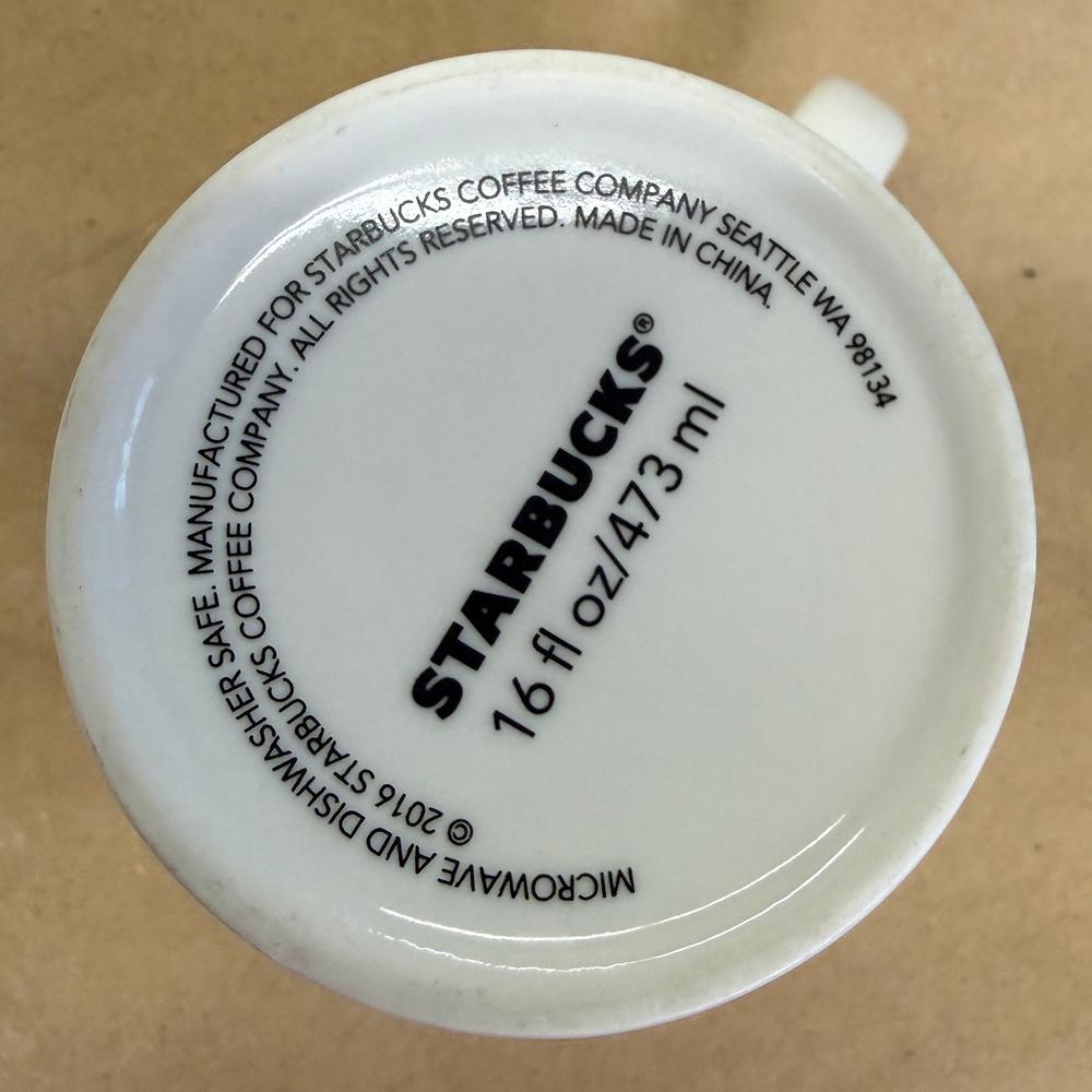 Starbucks Tall White with Green Siren Mug-2016