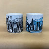 Hollywood & Los Angeles California Embossed Mugs-2007 Pair