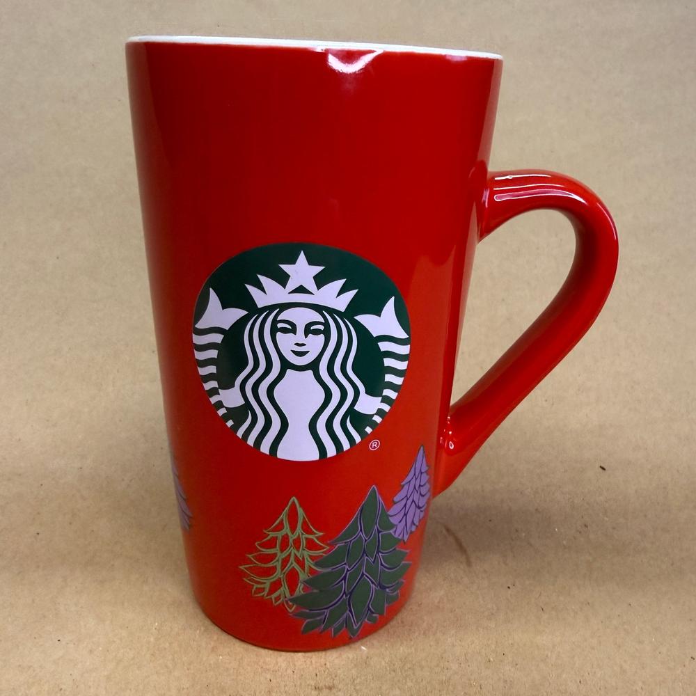 Starbucks Tall Red Holiday Trees Siren Mug-2020