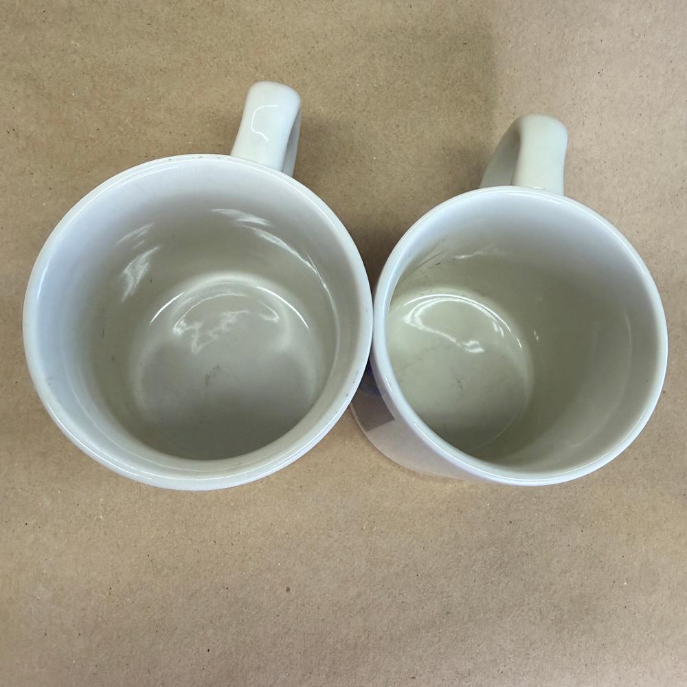 Morton Salt When It Rains It Pours 1968 Logo Mugs-Pair