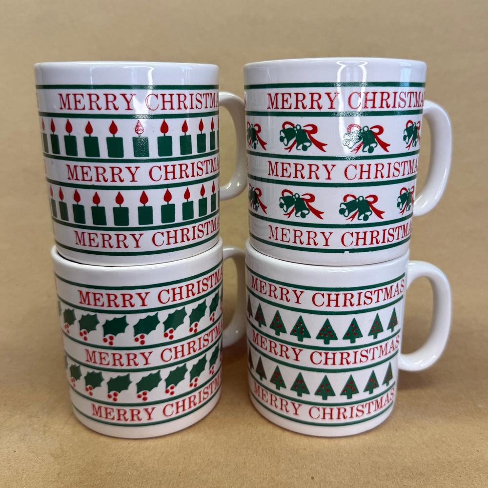 FPC England Christmas Set of 4 Mugs-1980's