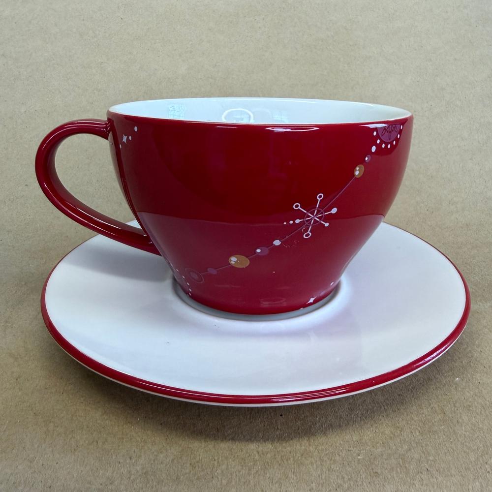 Starbucks Red Holiday Tree with Saucer Mug-2006