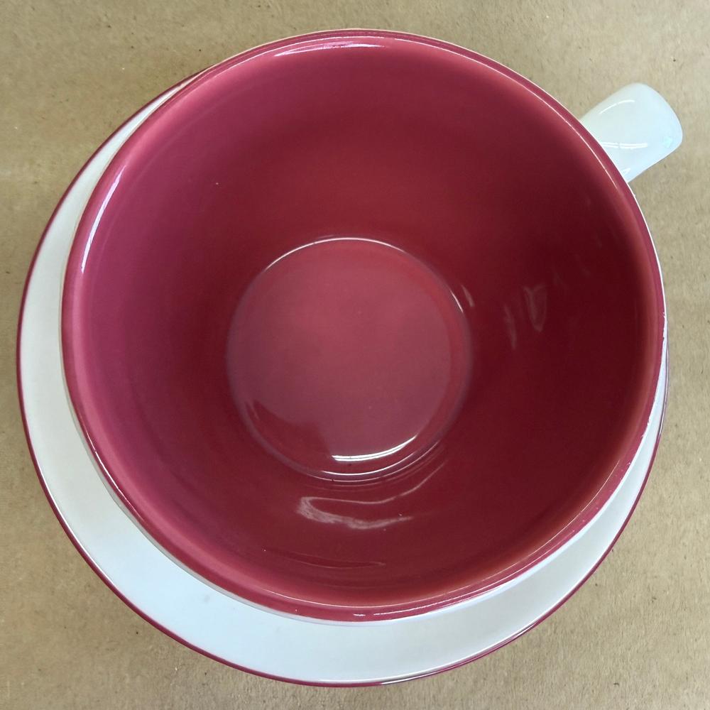 Starbucks Embossed Leaf and Floral with Saucer Mug-2006