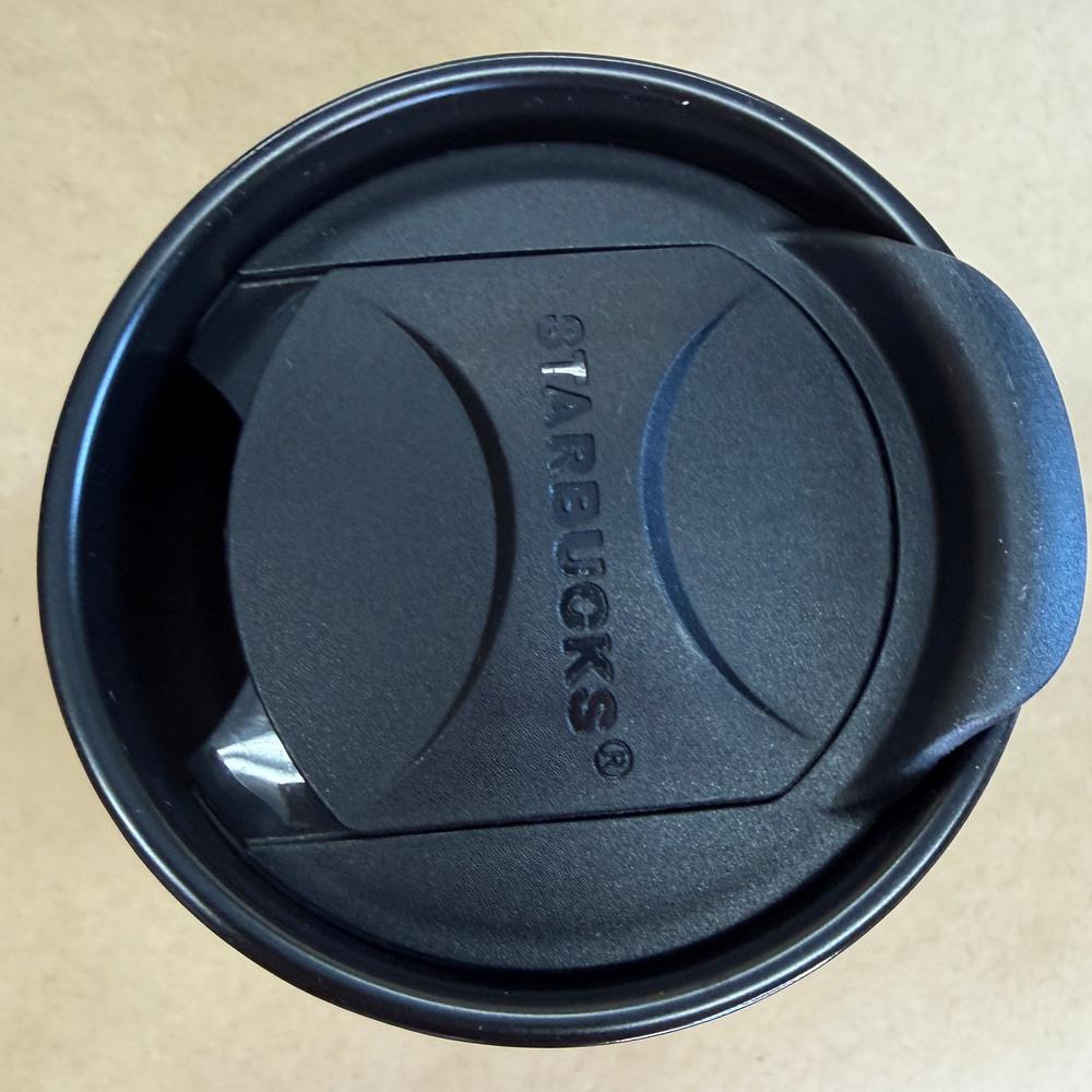 Starbucks Copper and Black Steel and Ceramic Tumbler with Lid-2014