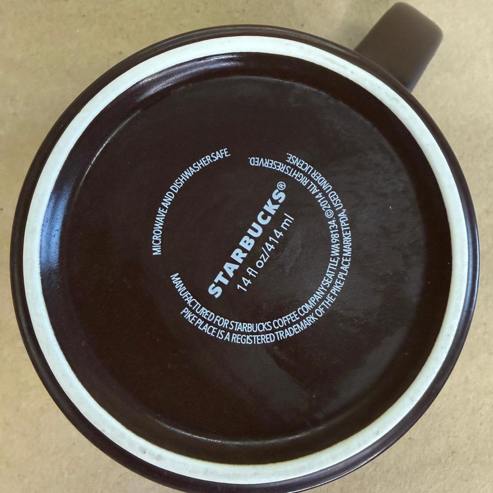 Starbucks The First Starbucks Store Pike Place Brown Mug-2014