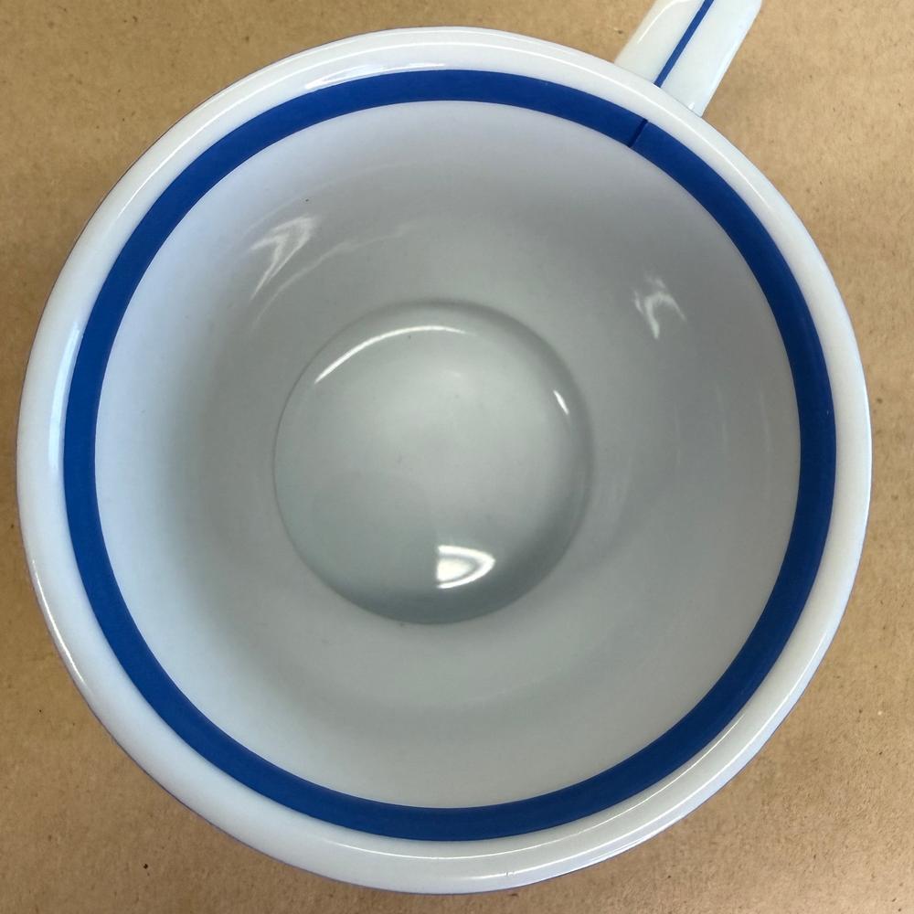 Starbucks Retro Dinner Blue and Green Stripes Mug-2007