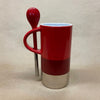 Starbucks Red and Silver Expresso Mug with Spoon-2014