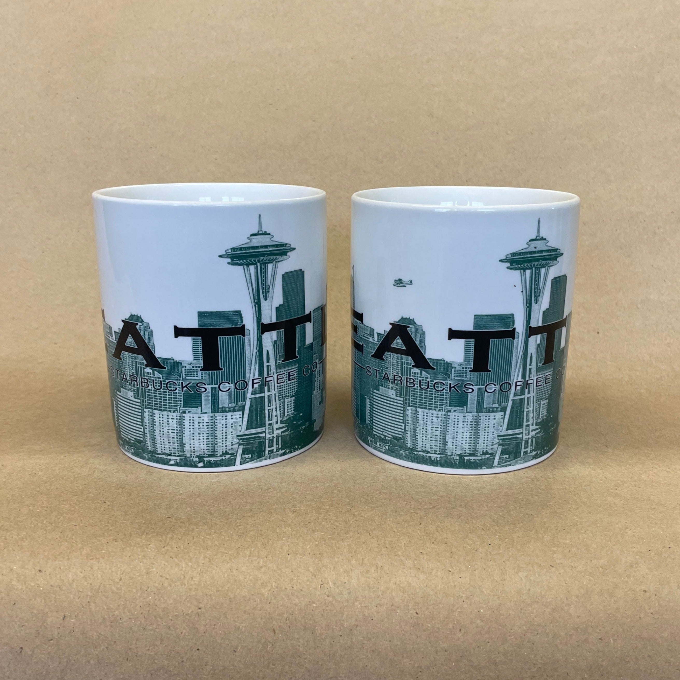 Starbucks Skyline Series Seattle Mugs-2002 Pair