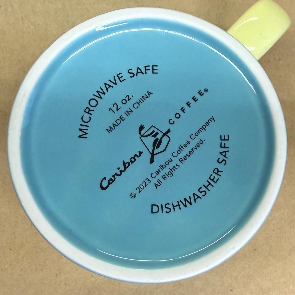 Caribou Coffee Blue Green Yellow Mug-2023