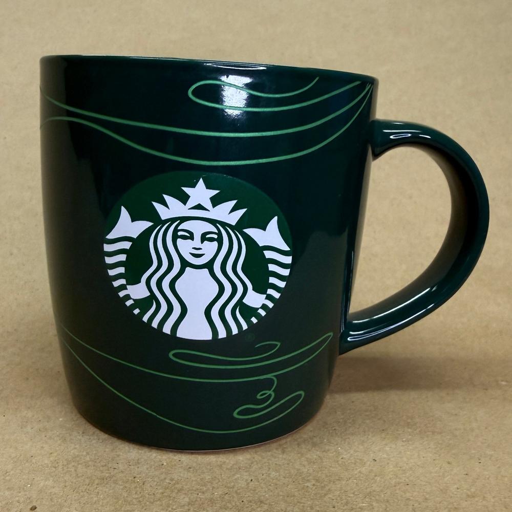 Starbucks Green Siren Holiday Swirl Mug-2020