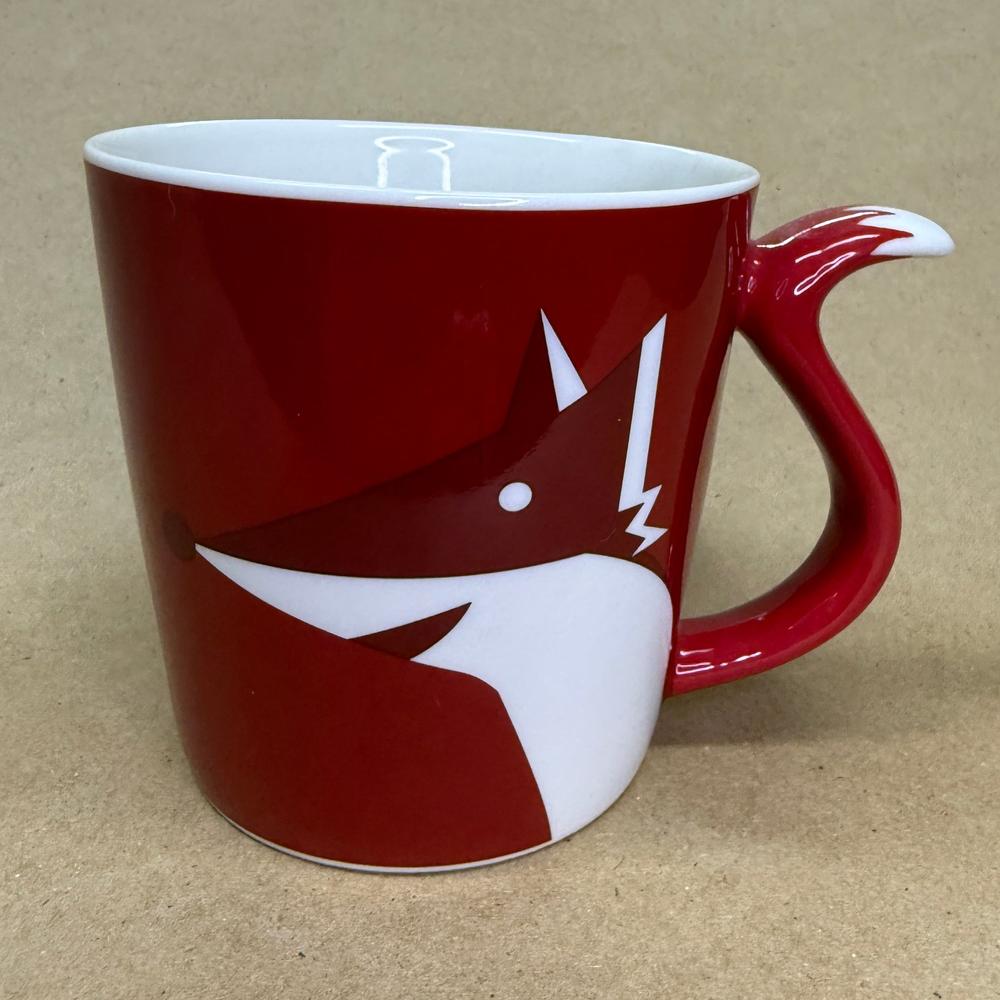 Starbucks Red Fox Tail Handle New Bone China Mug-2012