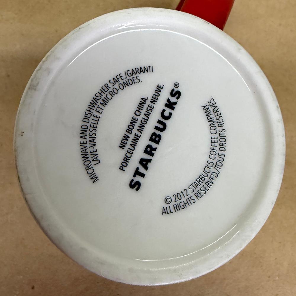 Starbucks Red Fox Tail Handle New Bone China Mug-2012