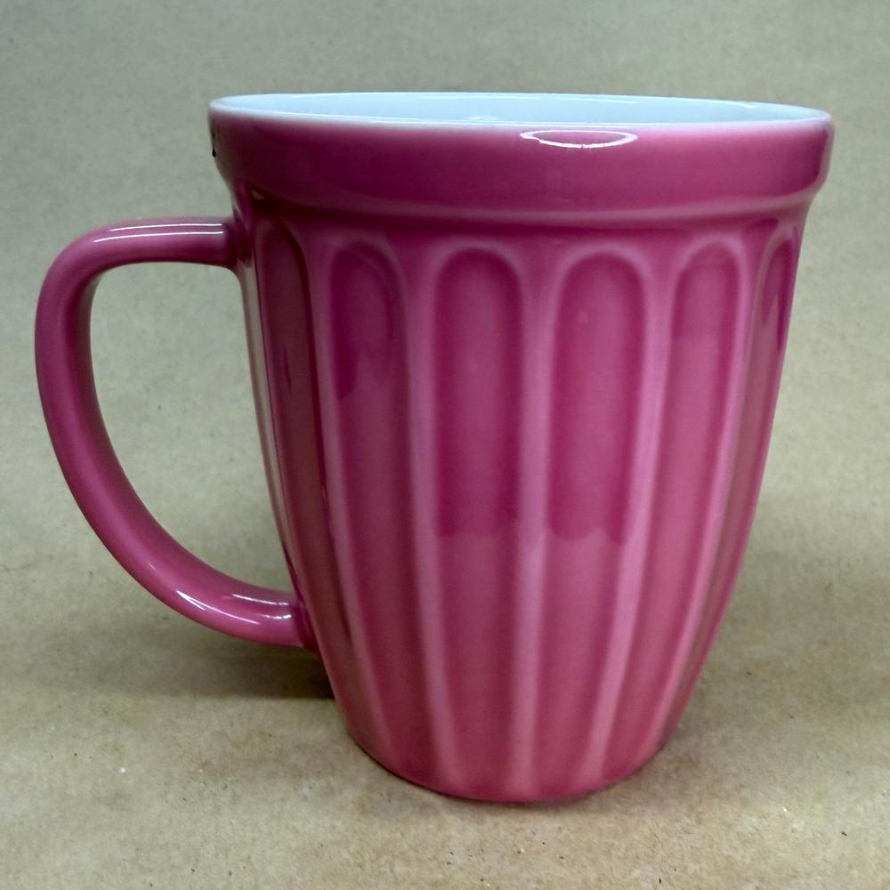 Starbucks Pink Ribbed Fluted Mug-2016