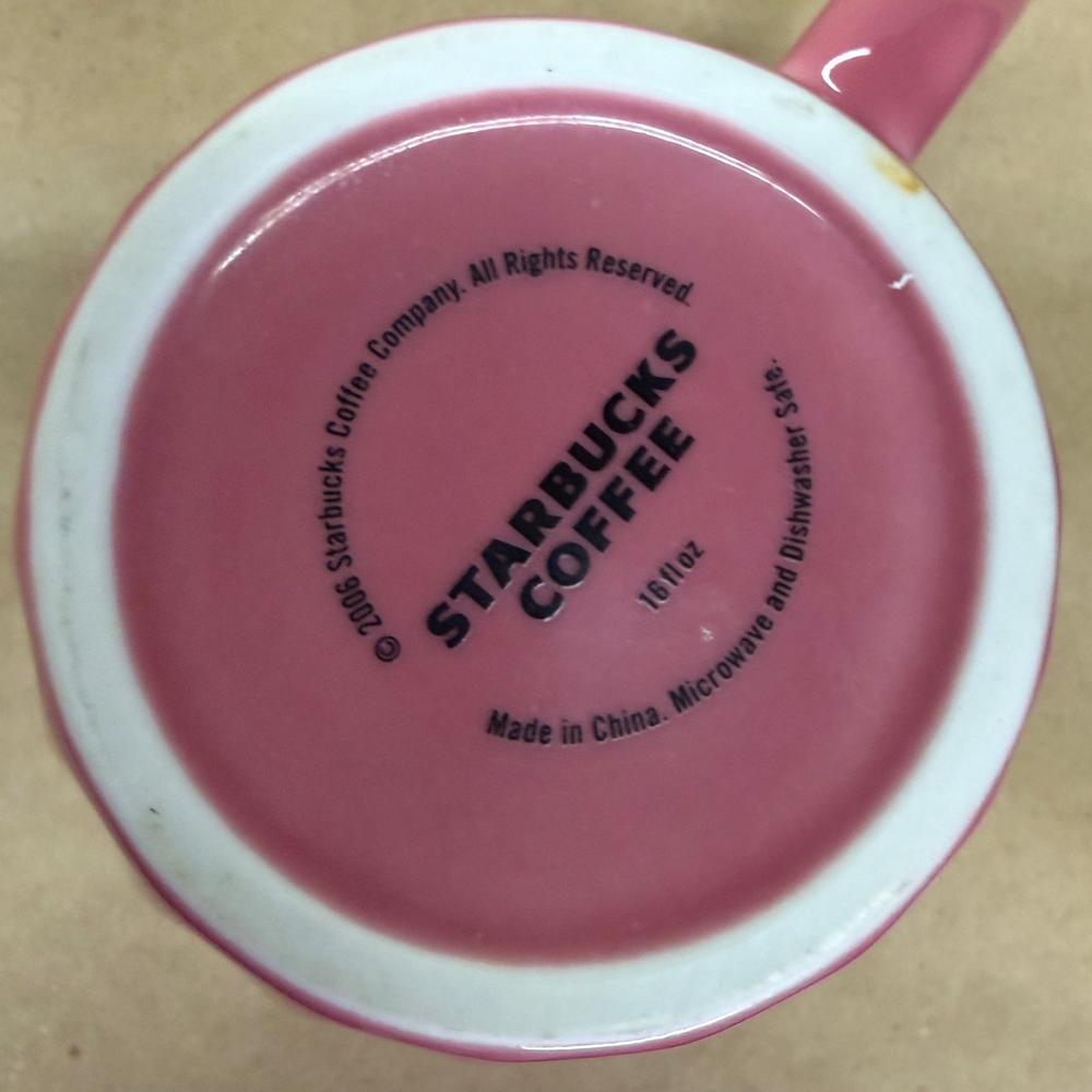 Starbucks Pink Ribbed Fluted Mug-2016