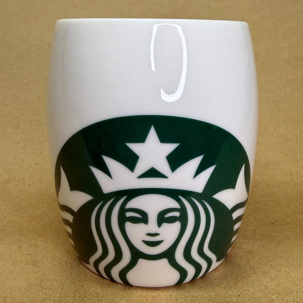Starbucks Barrel Shaped White with Extra Large Green Siren Mug-2010
