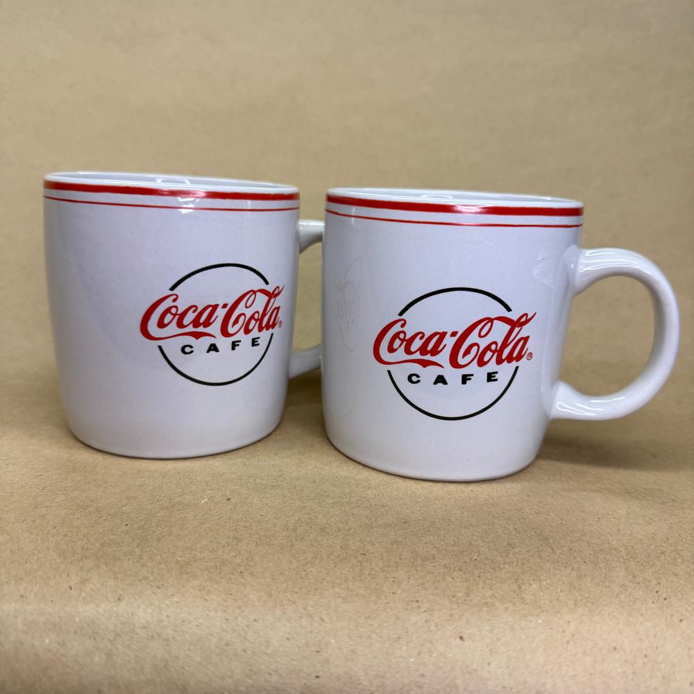 Coca-Cola Cafe from Gibson Mugs-2001 Pair