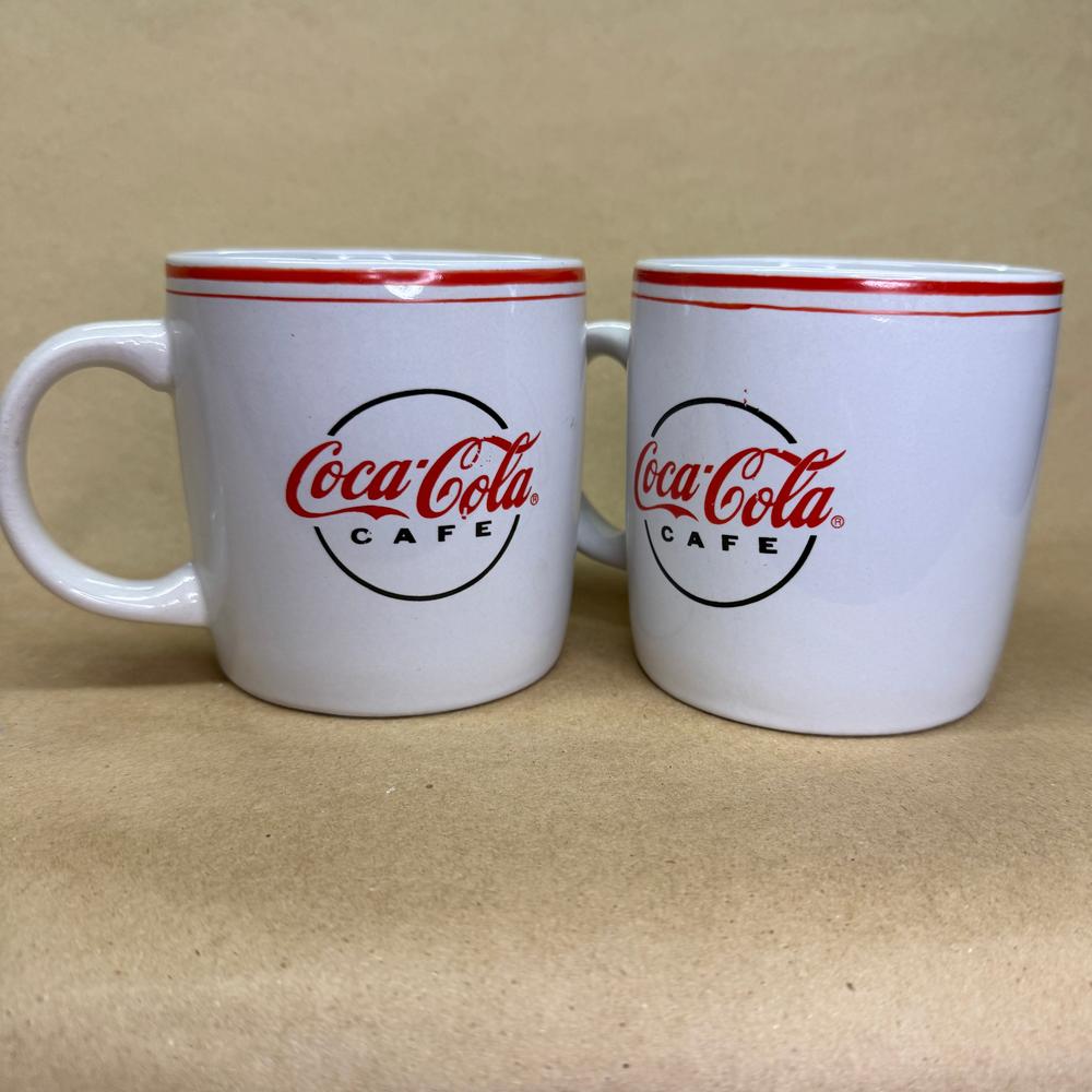 Coca-Cola Cafe from Gibson Mugs-2001 Pair