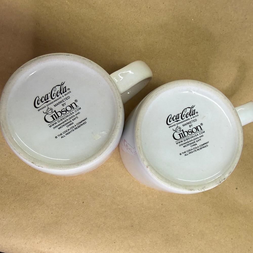 Coca-Cola Cafe from Gibson Mugs-2001 Pair