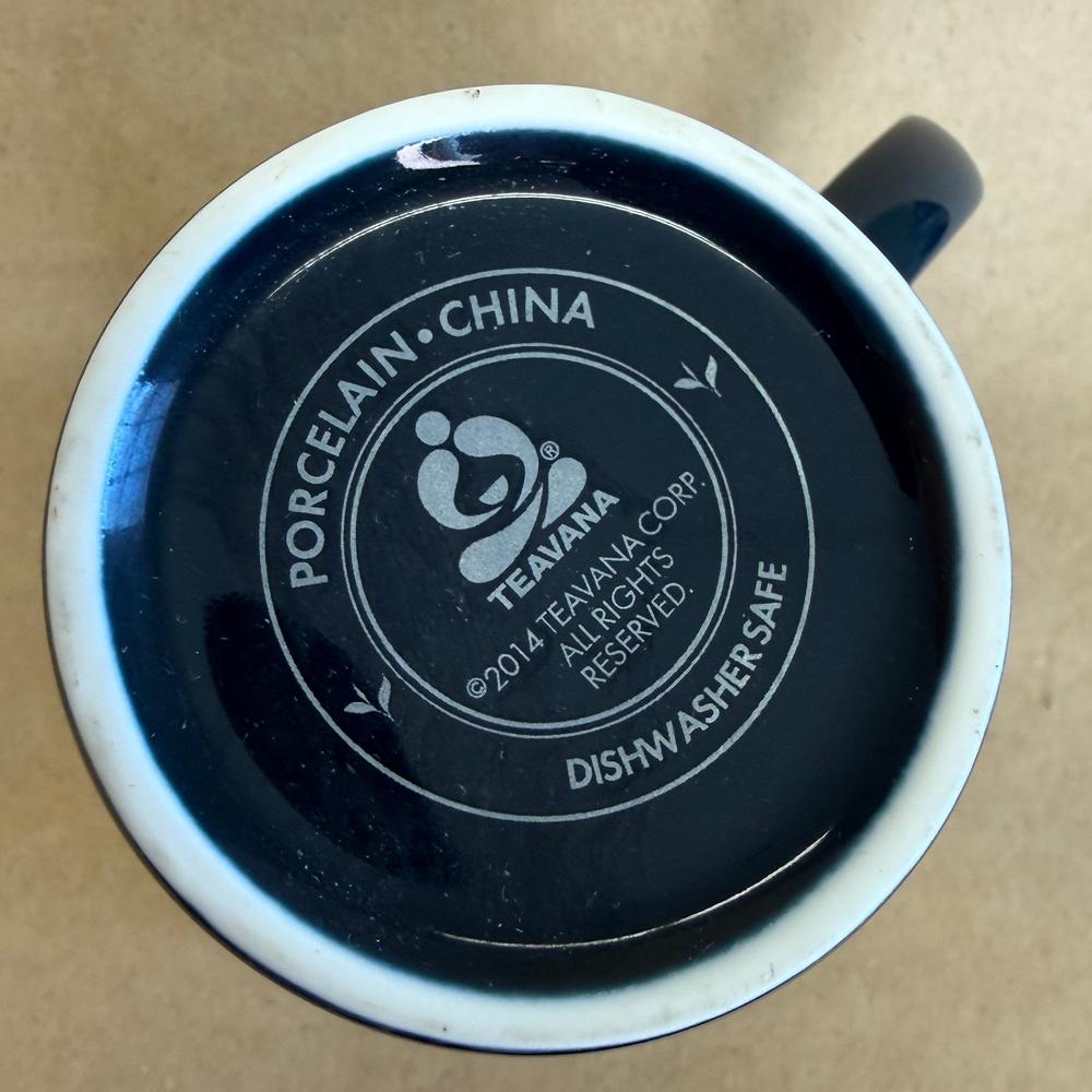 Teavana Tall Navy Blue White Inside Mug-2014