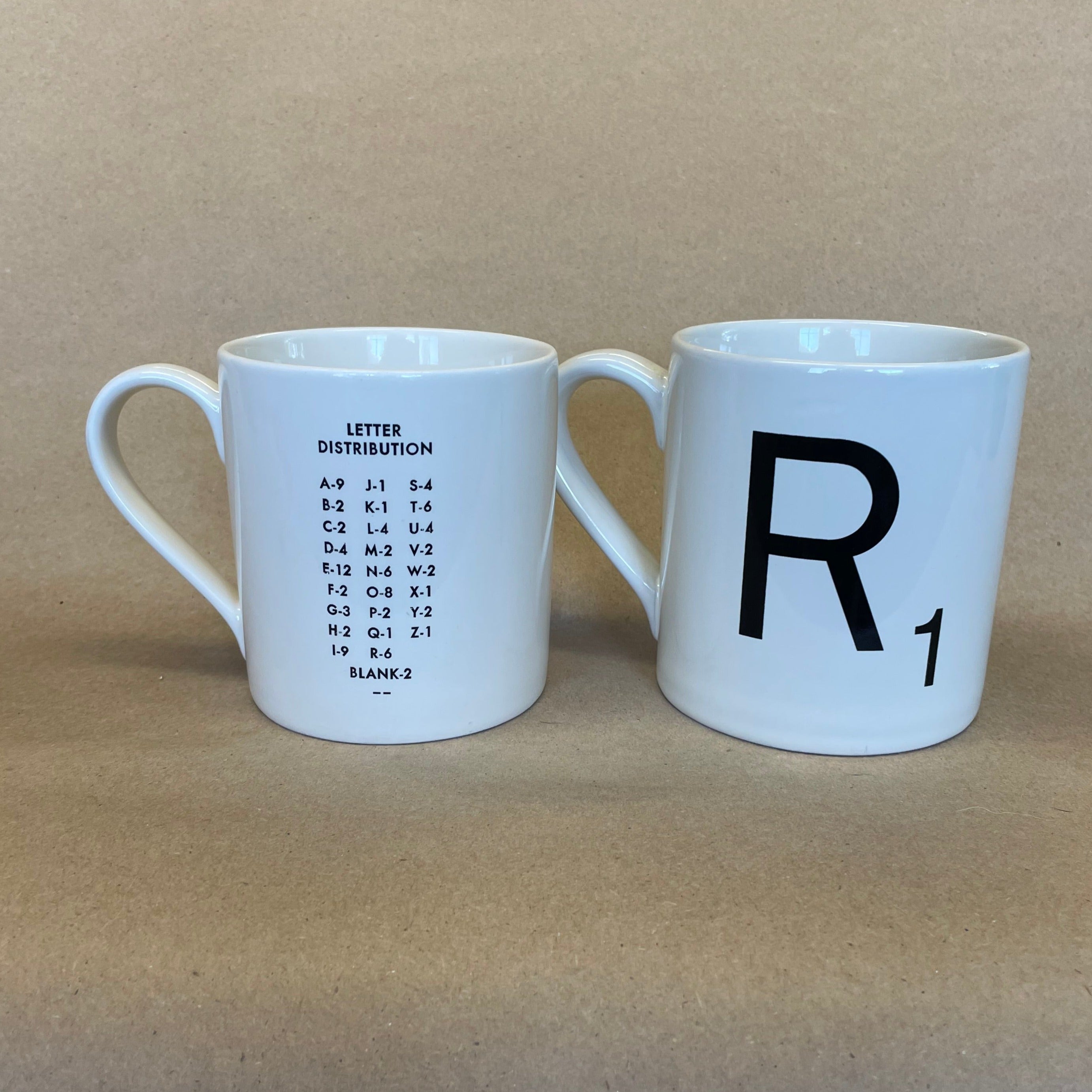 Scrabble Letters P3 & R1 Mugs-2013-14 Pair