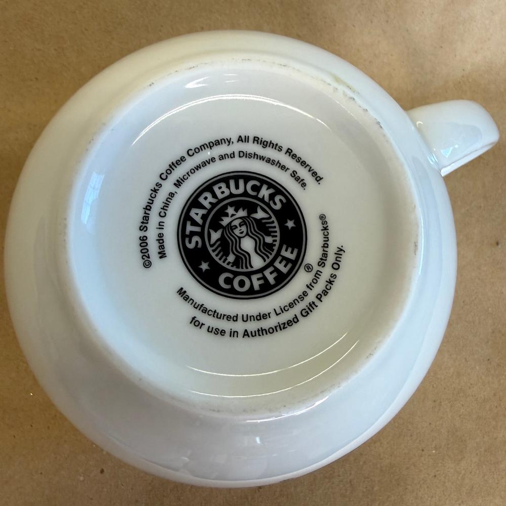 Starbucks Large White with Siren Logo Gift Packs Mug-2006