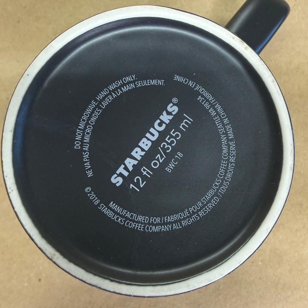 Starbucks Matte Black and Silver Glitter Mug-2018