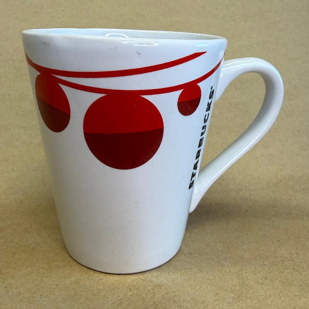 Starbucks Large Holiday Red Ornaments with Large Handle Mug